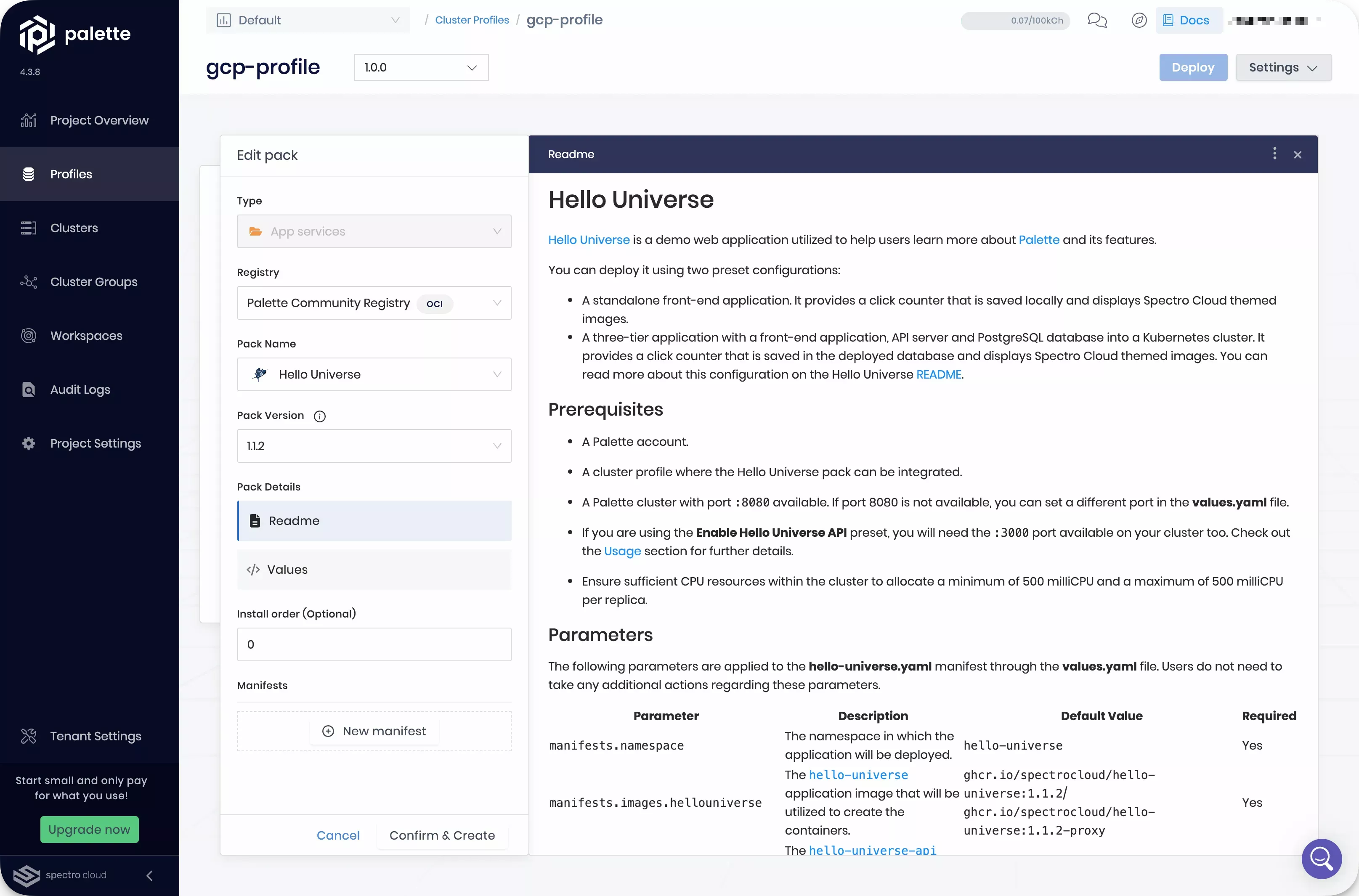 Screenshot of pack readme