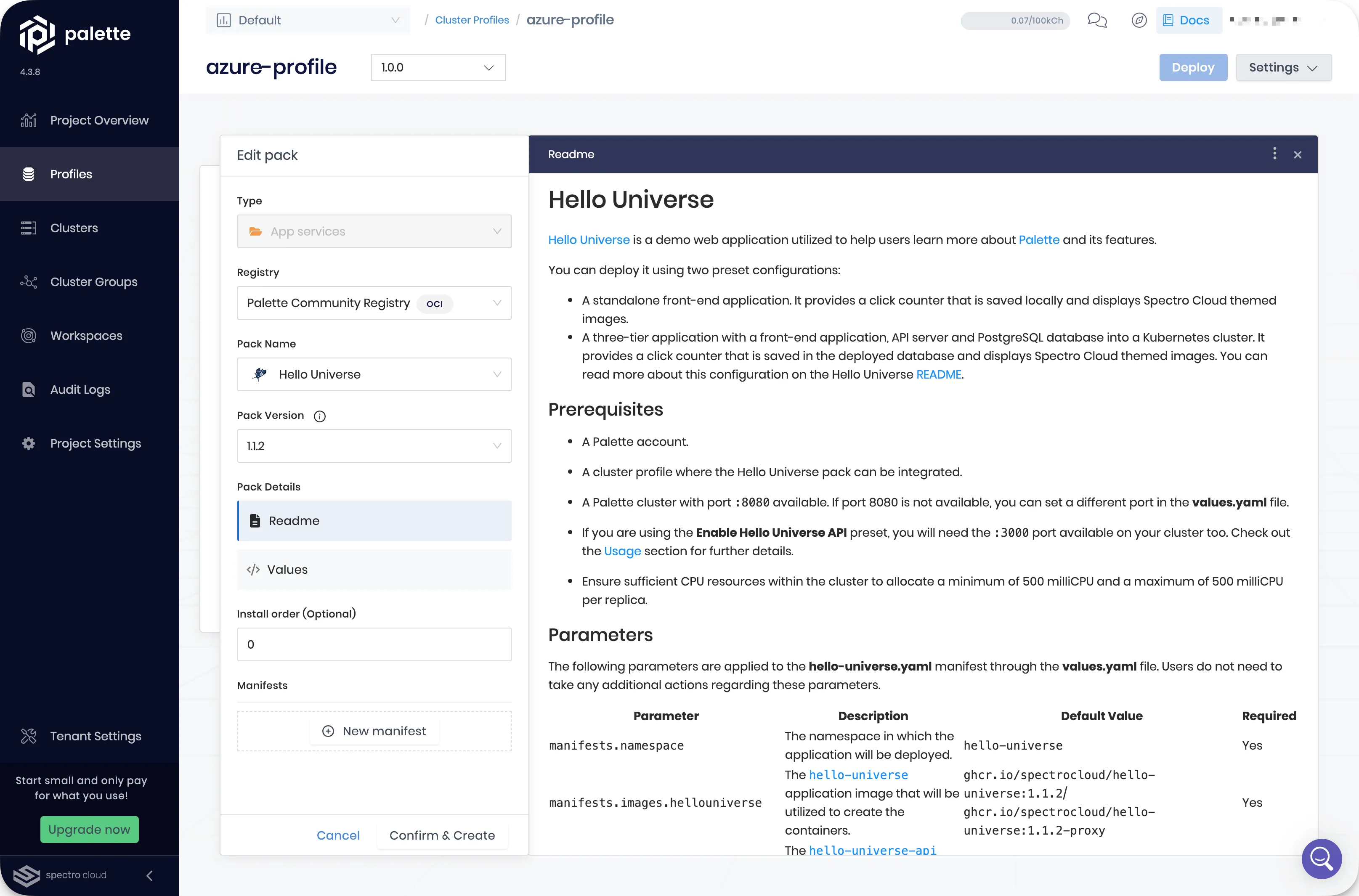 Screenshot of pack readme