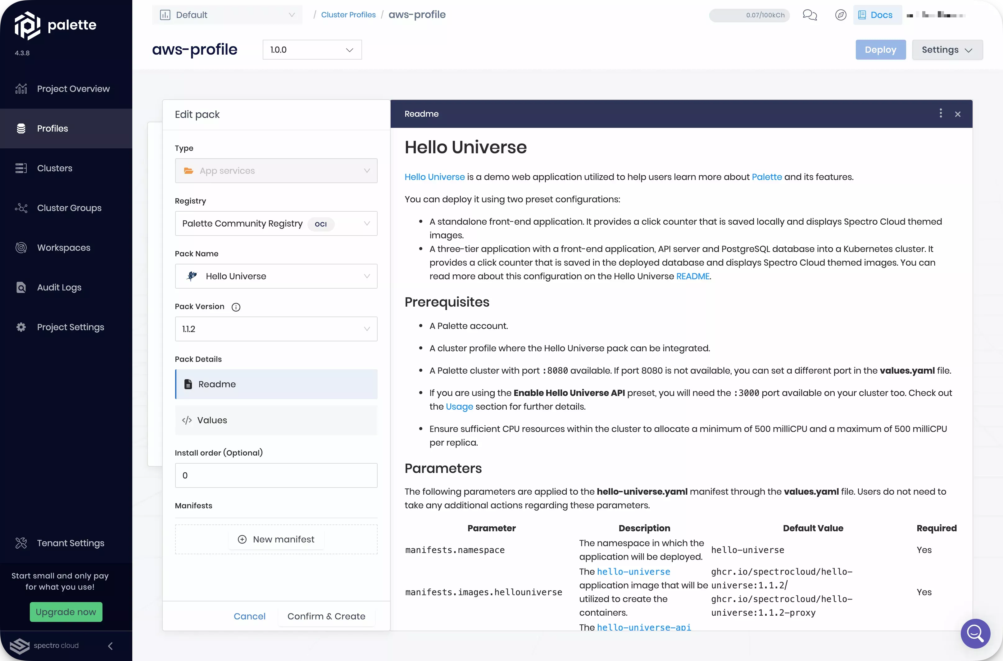 Screenshot of pack readme