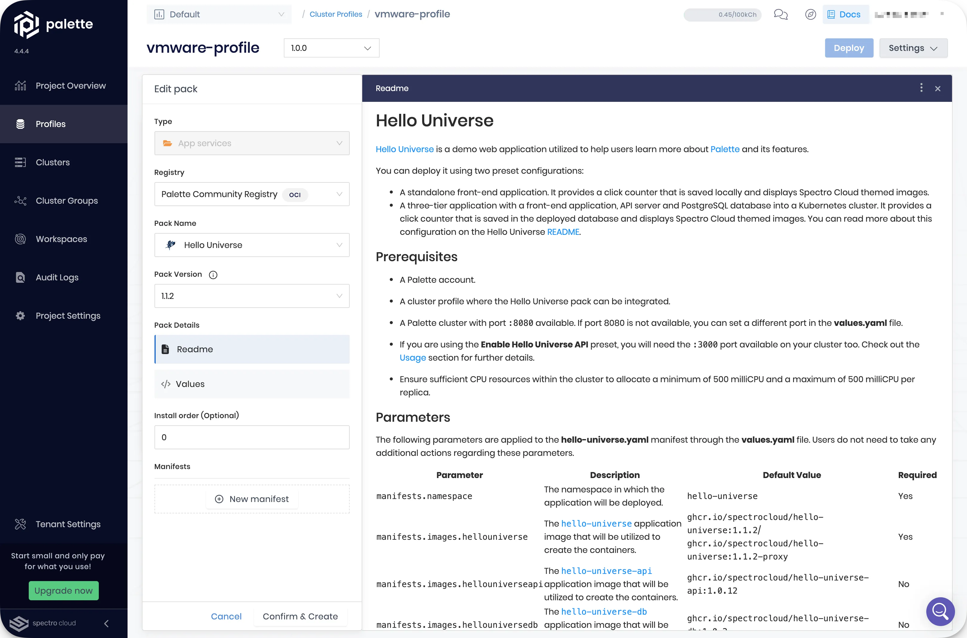 Screenshot of pack readme
