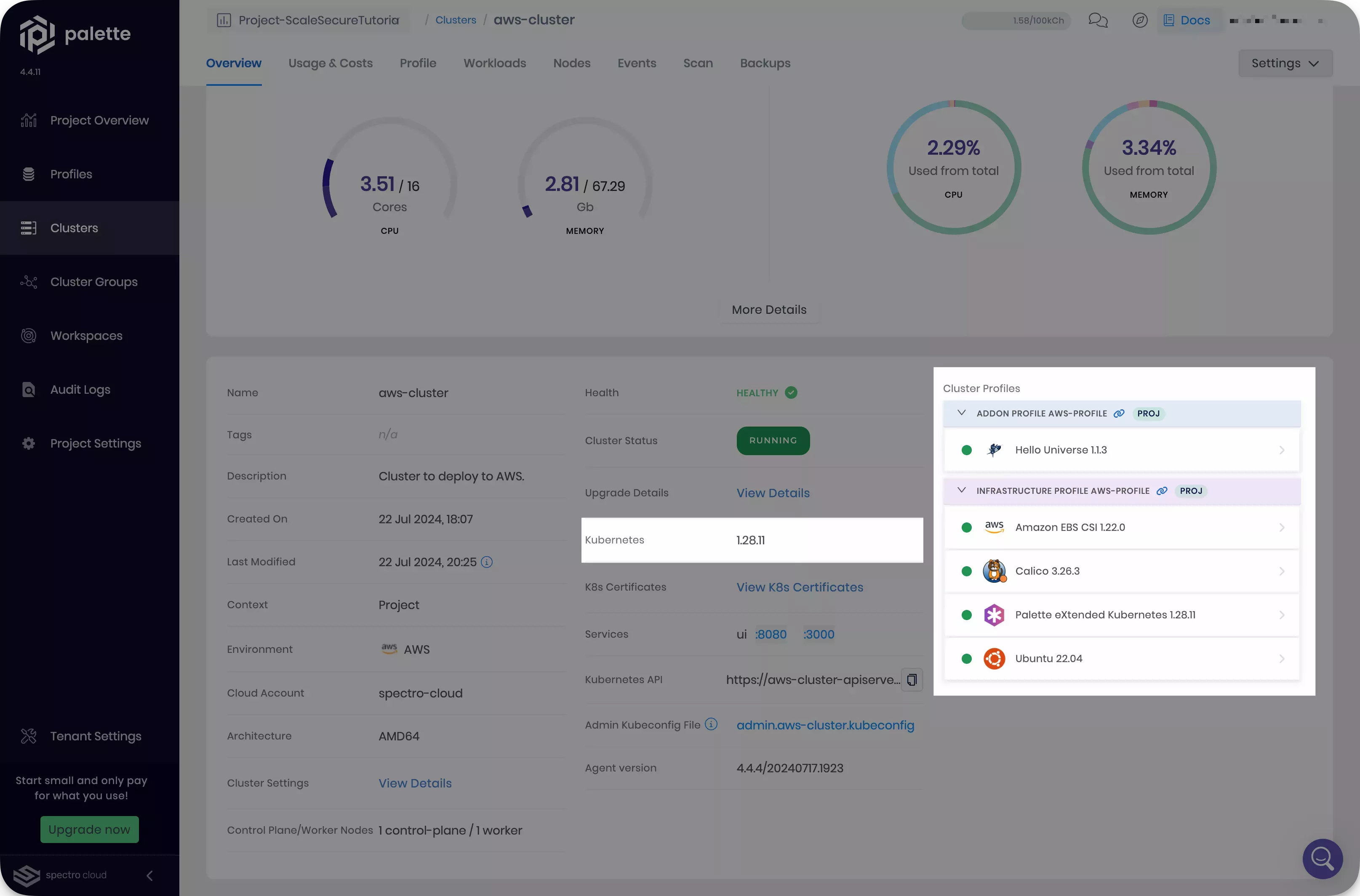 Kubernetes upgrade applied