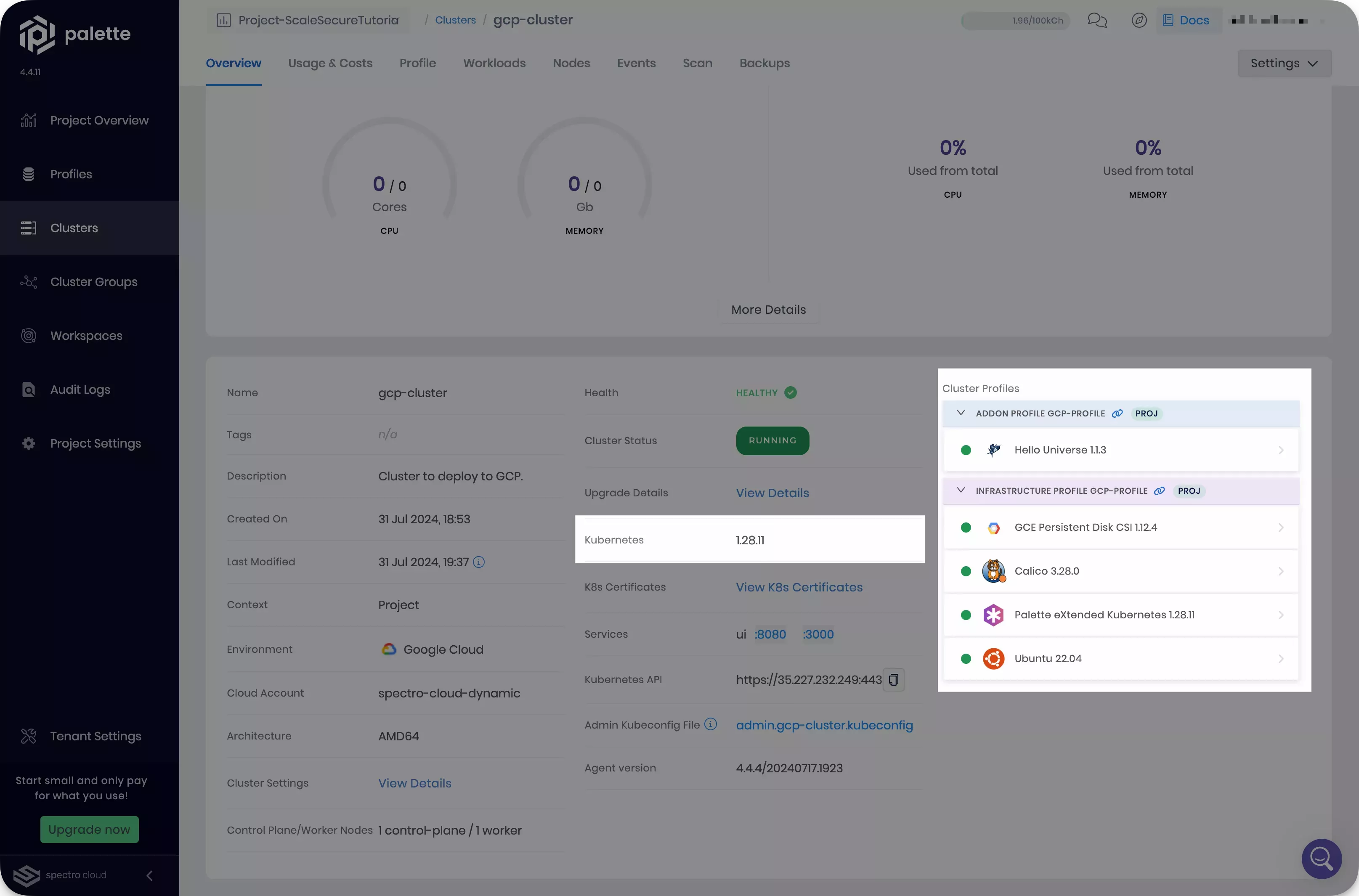 Kubernetes upgrade applied