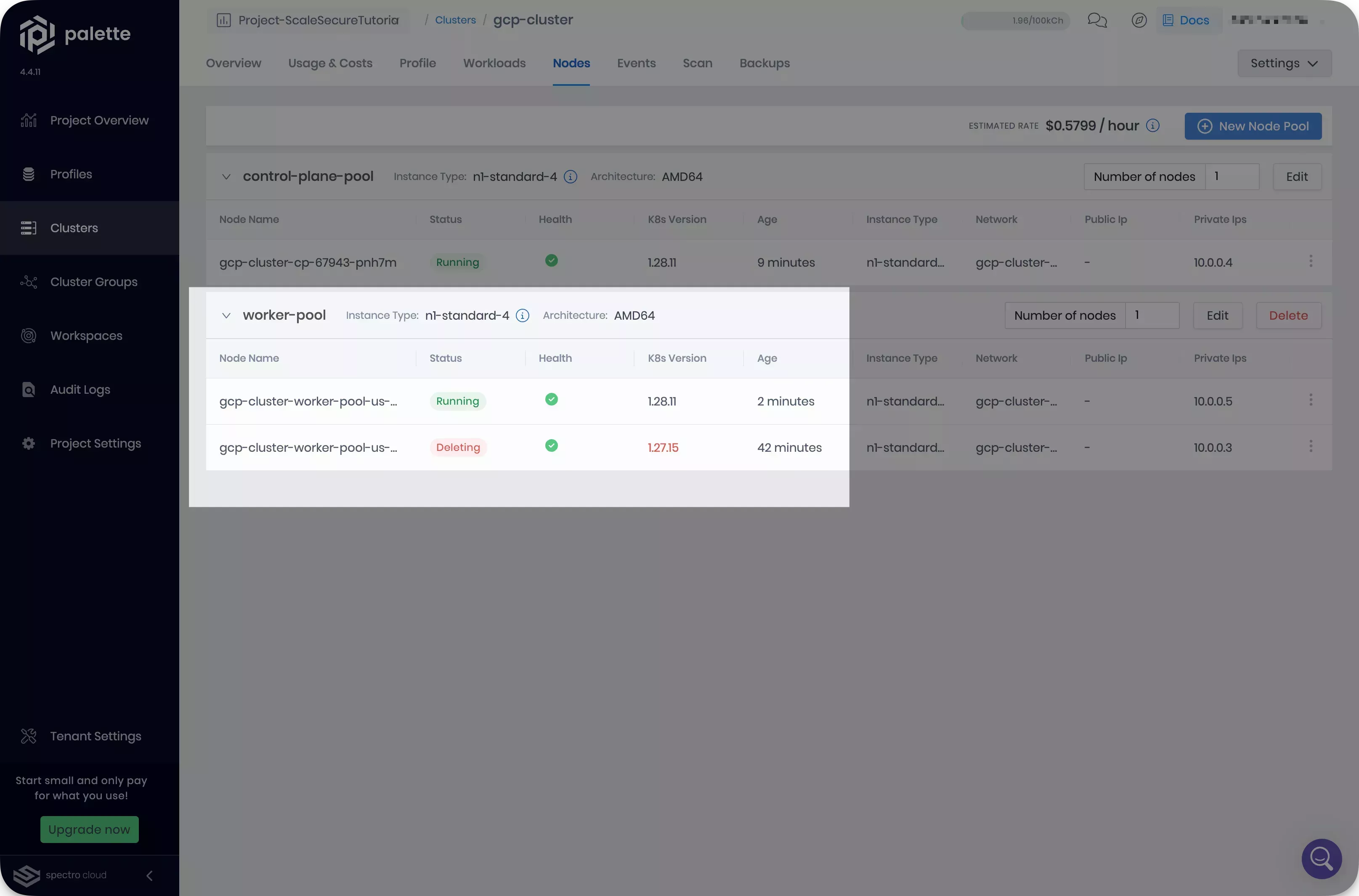 Node repaves in progress